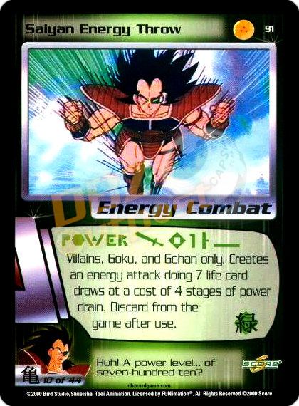 91 - Saiyan Energy Throw Unlimited