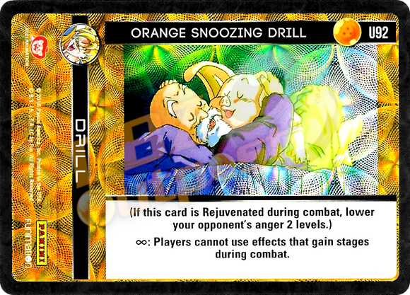 U92 Orange Snoozing Drill Foil