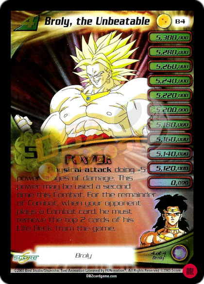 B4 - Broly, the Unbeatable