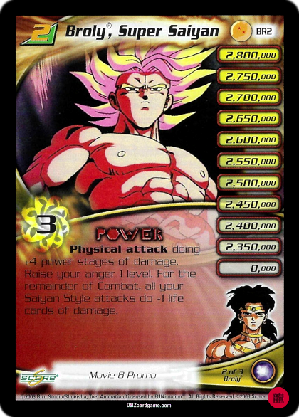 BR2 - Broly, Super Saiyan GOLD DBZ Outpost BR2 - Broly, Super Saiyan GOLD DBZ Outpost