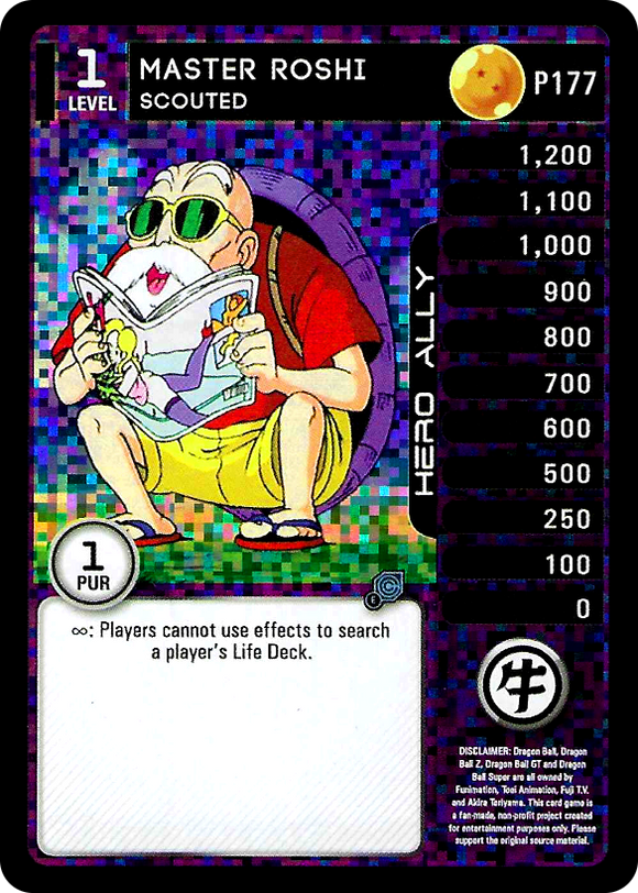 P177 Master Roshi, Scouted Ally Promo (FanZ) ALT Foil