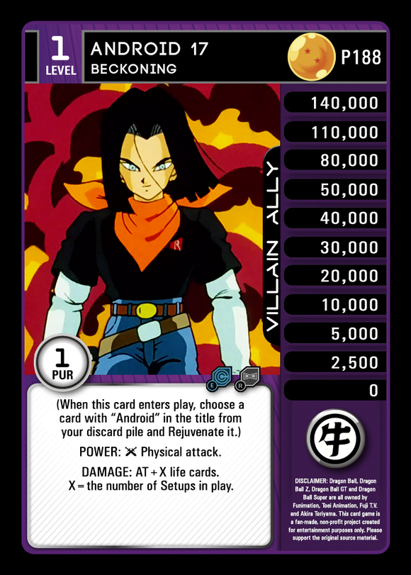 P188 Android 17, Beckoning Ally Promo (FanZ) Foil
