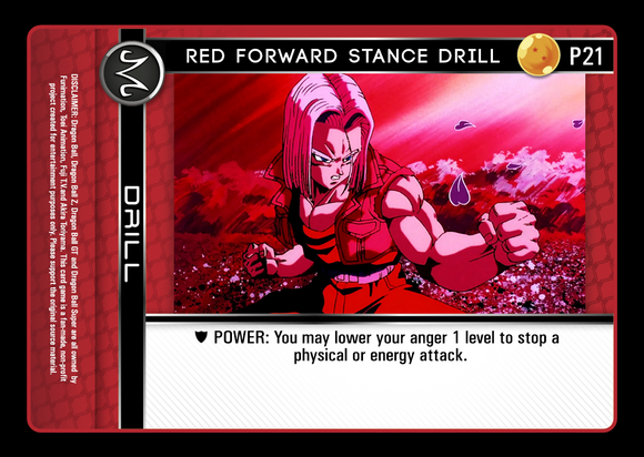 P21 Red Forward Stance Drill Foil