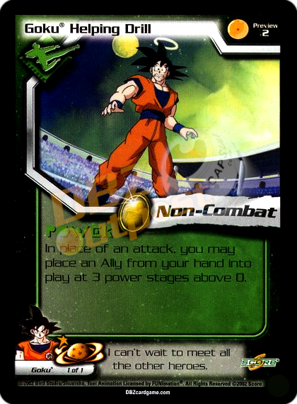 Preview 2 - Goku Helping Drill Unlimited Foil