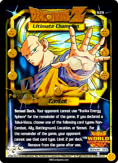 SZ9 - Dragon Ball Z 'Ultimate Champion' DBZ Outpost SZ9 - Dragon Ball Z 'Ultimate Champion' DBZ Outpost