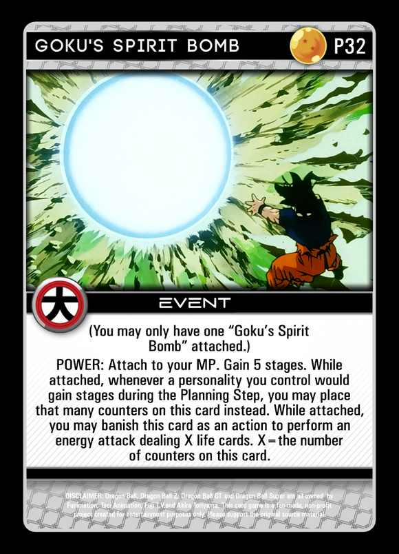 P32 Goku's Spirit Bomb