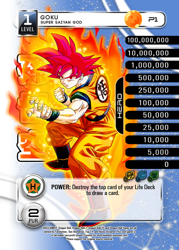 P1  Goku, Super Saiyan God