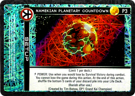 P3  Namekian Planetary Countdown Foil
