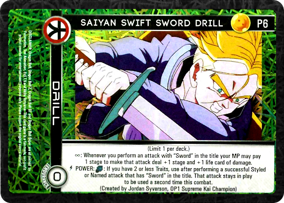 P6  Saiyan Swift Sword Drill Foil