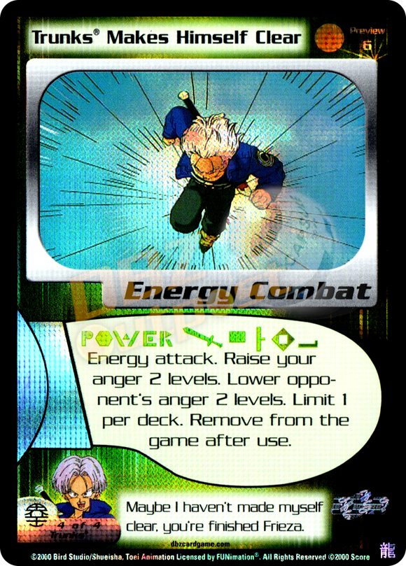 Preview 6 - Trunks Makes Himself Clear Limited Foil