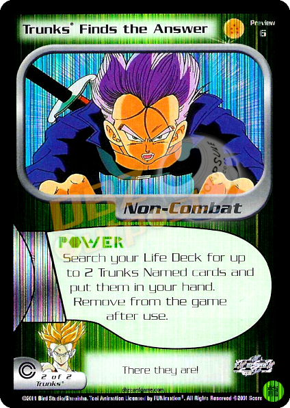 Preview 6 - Trunks Finds the Answer Limited Foil