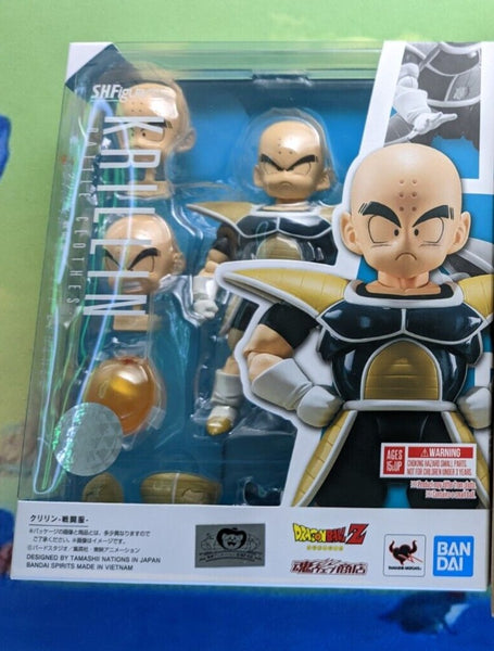【希少世界に1枚の最高鑑定品】1991 BANDAI DRAGON BALL Bandai S.H. Figuarts Dragon Ball Z Krillin Battle Armor on Namek
