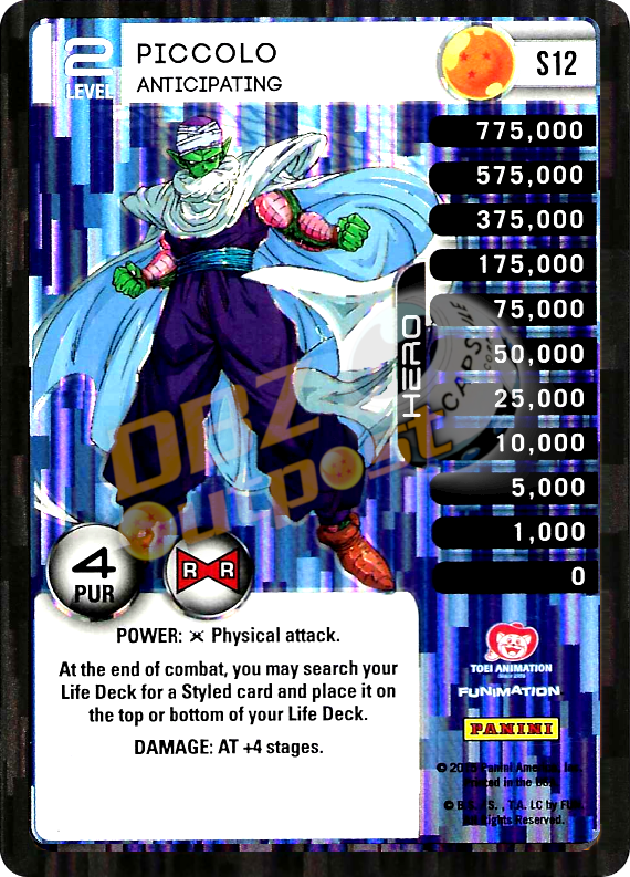 S12 Piccolo Anticipating Booster Pack Foil