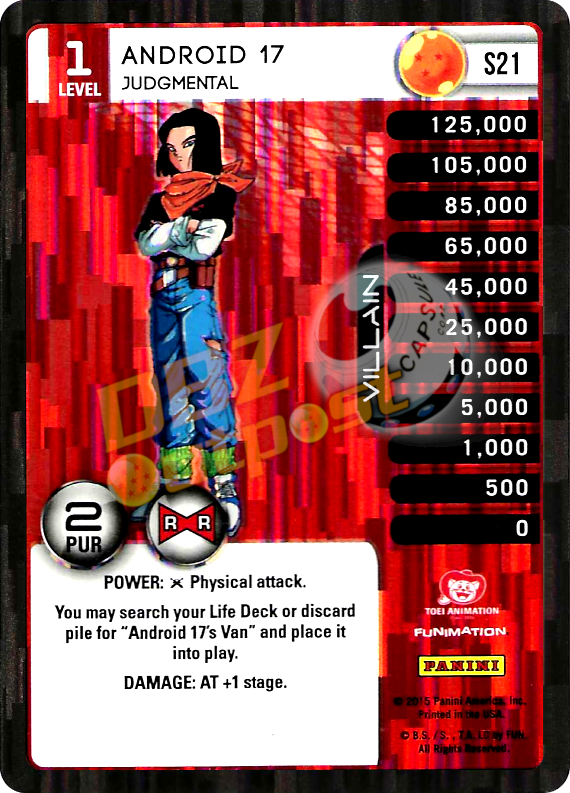 S21 Android 17 Judgmental Booster Pack Foil