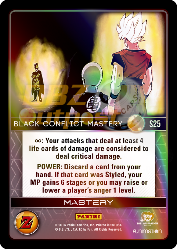 S25 Black Conflict Mastery Hi-Tech Rainbow Prizm