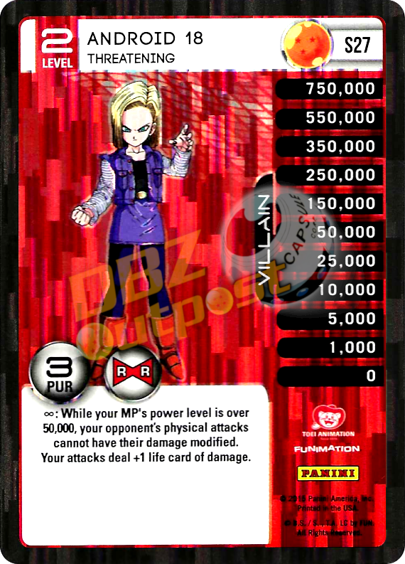 S27 Android 18 Threatening Booster Pack Foil