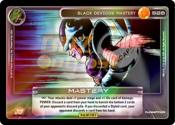 S28 Black Devious Mastery Hi-Tech Rainbow Prizm