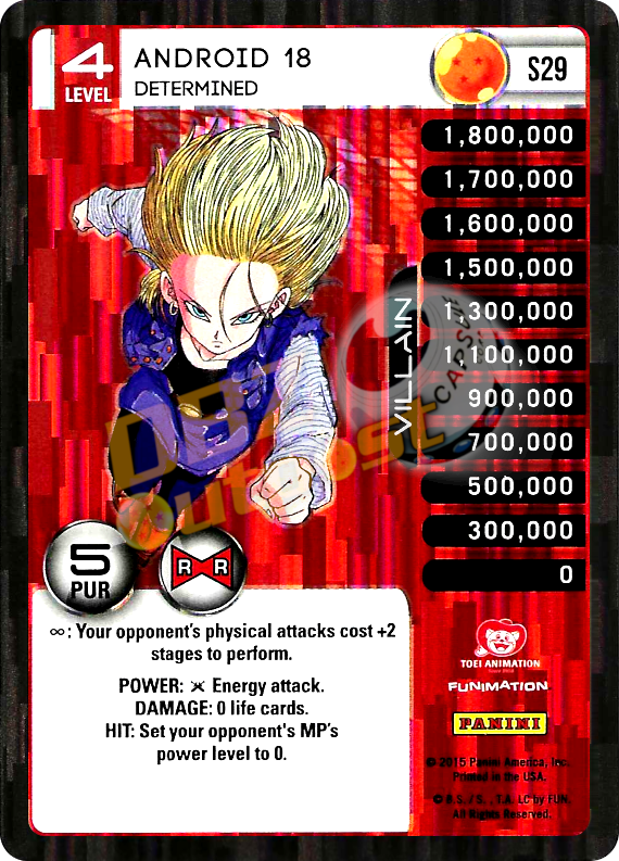 S29 Android 18 Determined Booster Pack Foil