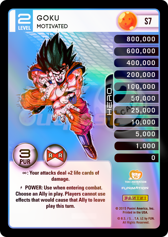 S7 Goku Motivated Hi-Tech Rainbow Prizm